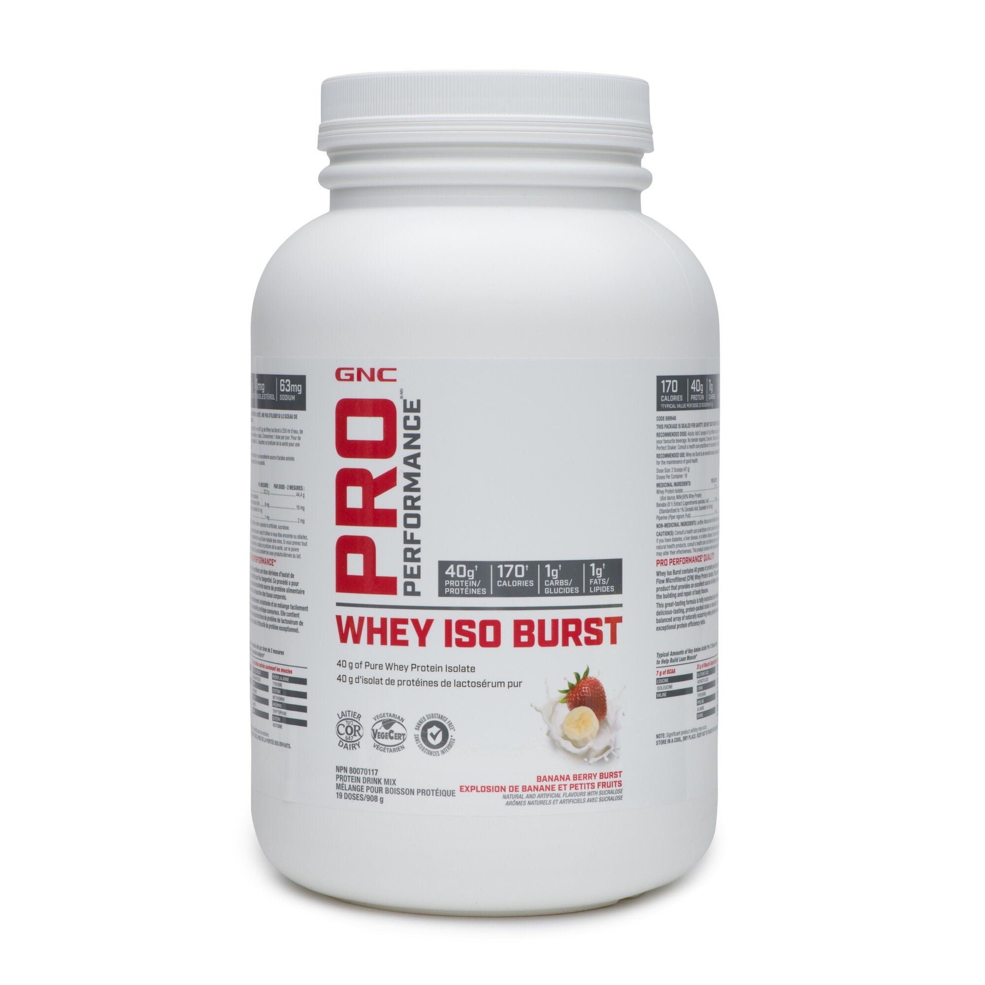 Whey Iso Burst &Eacute;clat banane et baies | GNC